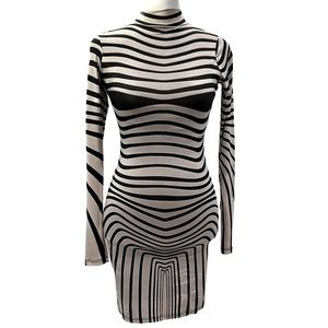 Striped bodycon dress